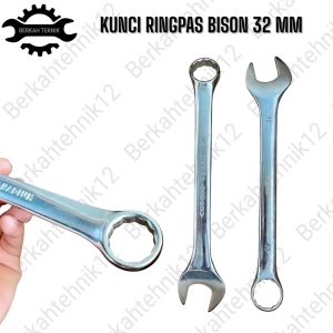 Bison Kunci Ring Pas 32 mm Kunci Pas Combination Spanner Wrench Ringpas 32MM