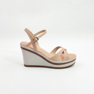 Giày sandal đế xuồng nữ siêu êm nhẹ quai chéo hở mũi cao gót 7 phân Nuddo _ N236X