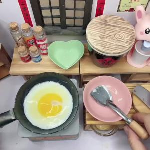 Childrens Mini Small Kitchen Real Cooking Set Cooking Edible Real Kitchen Toys Full Set Mens and Womens Play House