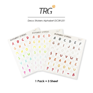 TRG Deco Alphabet Stickers DCSR-251 - Stiker Huruf Tempel Lucu Untuk Journal Notebook Planner Scrapbook TRG