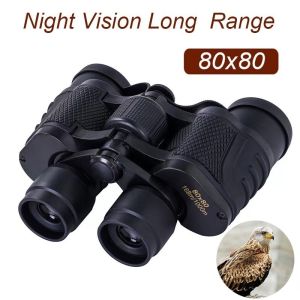 80X80 Binoculars High Power HD Long Range Telescope Low Light Night Vision Waterproof Outdoor Binoculars for Bird Watching Hunting Camping Hiking Travel