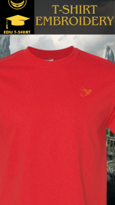 T-SHIRT EMBROIDERY of Slim Golden DRAGON Tees Tshirt