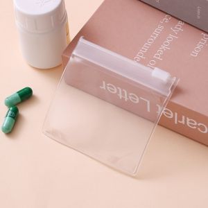 ROLL 1/7/28pcs Organizer Pill Pouch EVA Translucent Bags Reusable With Zippered Self Sealing Bag Travel