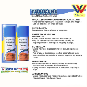 TOPICURE 75ML herbal  organic wound spray  and fly repellant
