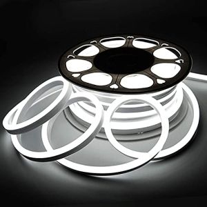 VcMall 50/100Meters Eye Protection LED Strip Light (With Free EU Plug)Waterproof Flexible Neon Light 8*16mm SMD2835 120 LEDs/M DIY Christmas Holiday Decoration Light Per 1M Can Be Cut Suitable For House Decoration
