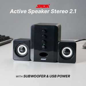 BARU SADA Speaker Aktif Super Bass Stereo 2.1 with Subwoofer & USB Power D-202
