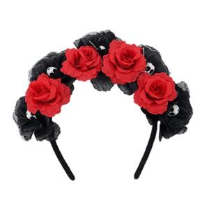 Day of The Deads Costume Accessories Dia de los Muerto Womens Costume Halloween Cosplay Costume Flower Crowns Headband