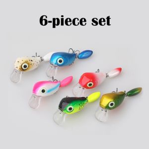Silent Paws Colorful Laser Coating Fishing Lure Set Mini Crankbait with High Reflectivity for Freshwater Saltwater Bass Trout Fishing Tackle