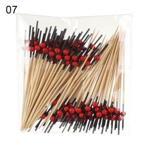 SPARAK 100Pcs Picnic Party Supplies Salad Vegetable Sticks Salad Sandwich Toothpicks Cupcake Fruit Fork Food Fruit tail Decor Fruit Sticks Handmade Toothpicks Bamboo Picks