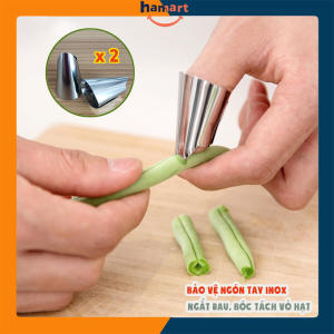 Dụng Cụ Tách Hạt Bọc Ngón Tay Inox Đa Dụng Hamart (Bóc rau củ quả tách vỏ ngũ cốc chống đứt tay...)