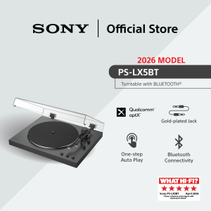 [EXCLUSIVE] Sony PS-LX5BT Turntable | Premium Vinyl Sound Quality | Bluetooth Connectivity | Gold Plated Jack | PSLX5BT