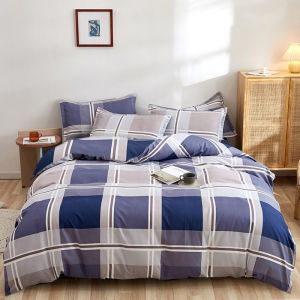 Floral Full Garterized 4 in 1 Bedding Set US Cotton Queen Fitted BedSheet Duvet Cover Pillowcase Dec