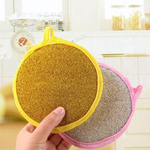 [HUSTOM] COD ฟองน้ำล้างจานสองด้าน3 10ชิ้นแปรงล้างจานกระทะหม้อฟองน้ำทำความสะอาดของใช้ในครัวเรือนใช้ซ้ำได้