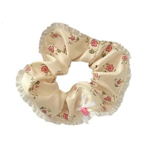 In hoa đàn hồi tóc scrunchy ren tinh xảo viền thoải mái co giãn buộc tóc đuôi ngựa giản dị thể thao tóc decors
