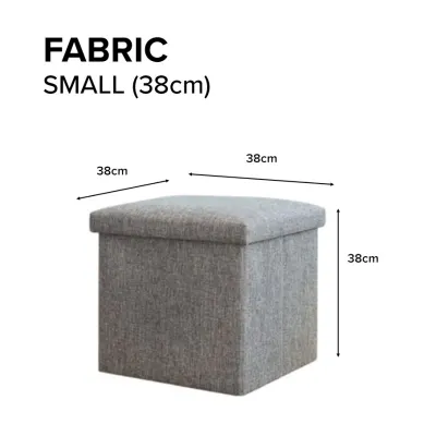 (JIJI.SG) Foldable Storage Stool - Fabric / Leather / Chairs | Sofa | Storage Stools / jt