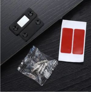 HOME BEST 2pcs/set 30kg Strong Magnetic Magnets Stick Door Closer Cabinet Catch Latch Lock Power 3m Double Sided Tape Thick 强磁吸薄片