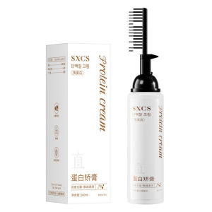 Protein Hair Straightening Cream Long Lasting Smoothness Keratin Relaxer Frizz Control Hair Treatment For All Hair Types Silky Hair Care Product
