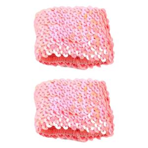 Glittering Sequined Cuffs Party Dressingup Arm Sleeves Elastic Wrist Cuffs Decorative Cuff Sleeves for Women and Girl