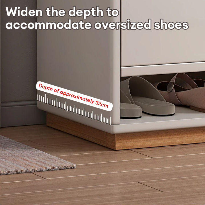 KEKEE Multi Layer Shoe Rack Entrance Cream Style Shoe Cabinet Simple ...