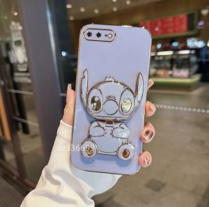 เคส สติชกระจก ขาตั้ง หมุนได้ 360องศา สำหรับรุ่น OPPO A3S A83 A5S A7 A12 F9A76 A96 A31 เคสฝาหลังนิ้ม กันกระเเทรก การ์ตูน น่ารัก