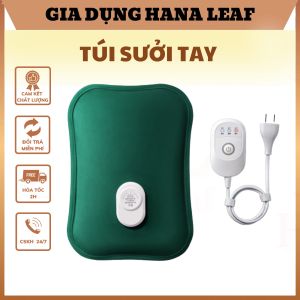 úi sưởi tay chườm bụng cao cấp Hanaleaf vải nhung lông mềm mại giữ ấm lâu sạc chống cháy nổ an toàn làm nóng nhanh