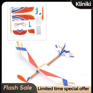[Kliniki] Rubber Band Elastic Powered Aircraft Glider Flying Plane Airplane DIY Kids Toy