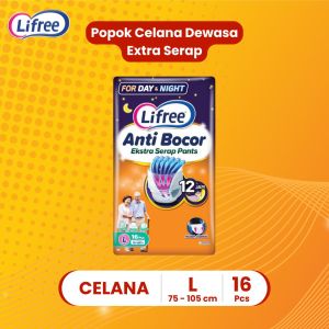 Lifree Ekstra Serap Popok Celana Dewasa Size M20 L16 XL12 Kemasan Ball