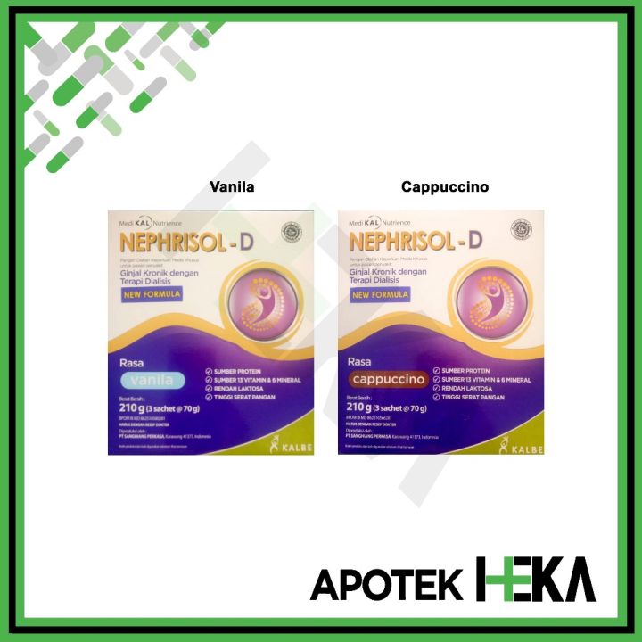 Nephrisol-D Vanila/Cappucino 210 gram - Susu Pasien Ginjal Dialisis