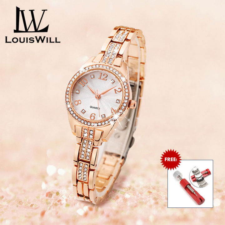 LouisWill Women Watches Diamond Watchband Ladies Top Luxury Brand