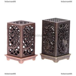 feibeinan66 Alloy Censer Incense Holder Square Cylinder Vertical Incense Indoor Aromatherapy Home Ornament Chinese Inense s