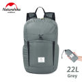 Naturehike 22L Waterproof Backpack Portable Ultralight Foldable Unisex Backpack Large Capacity Bag Soft And Breathable Wear Resistant Outdoor Camping Travel Hiking Bag 30D Nylon. 