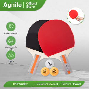 Agnite Table Tennis Paddle / Bet Pingpong / Bat Tennis Meja Regular Level Isi 2 Gratis Bola pingpong High Quality F2320