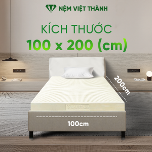 Nệm Cao Su Thiên Nhiên QUEEN Việt Thành Cao Cấp Nệm 100% Cao Su Đàn Hồi Thoáng Khí Nâng Đỡ Cột Sống Bảo Vệ Sức Khoẻ.