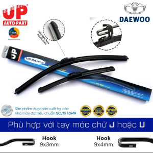 Gạt mưa gạt nước kính lái ô tô DAEWOO Gentra Lacetti Lanos Nubira Matiz Xương mềm Silicone UP PARTS OEM