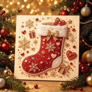 GAOSU Canvas Decoration Diamond Painting Kit 2D Flat Printing Rhinestone Craft DIY Craft Set Festive Pattern Cute Spooky Imitation Pearl Art Kit Halloween Craft