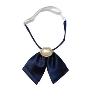 Women School Business Bows Tie Adjustable Necktie Pre-Tied Bowknot Vintage Pearls Shirt Collar Bowtie