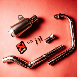 Akrapovic round with db reducer on Sigma 250 stainless elbow