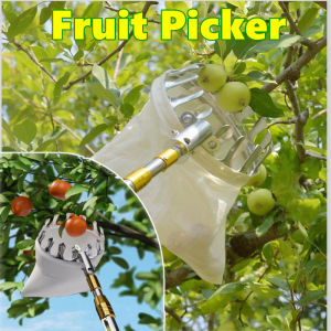 Adjustable Fruit Picker Telescopic Rod Multi-functional Stainless Steel Aerial Picking Gardening Tool