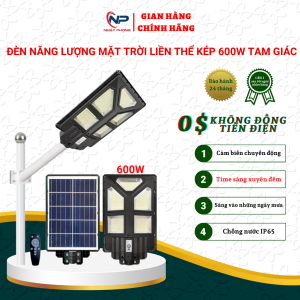 [Quà 50k] Đèn Năng Lượng Mặt Trời SHOPNHATPHONG Đèn Đường Năng Lượng  Liền Thể Kép Mẫu mới công suất lớn 400W Tấm pin liền đèn điều khiển từ xa chống nước IP65 quà tặng 2 cuộn băng keo