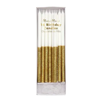 Meri Meri Gold Glitter Dipped Candles