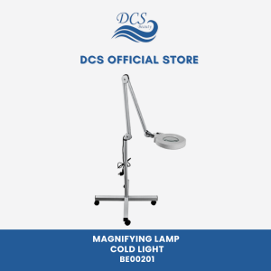DCS Magnifying Lamp 8X with Floor Stand | Glass Lamp Facial Fluorescent Light Beauty Salon