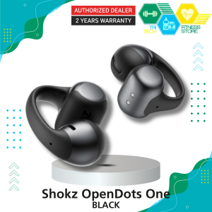 Shokz OpenDots ONE BLACK Open-Ear Clip-On Wireless Earbuds - 6.5g Ultra-Lightweight Comfort Headphones - Dolby Audio with Bassphere Tech 3-Mic AI Clear Calls & 40H Battery