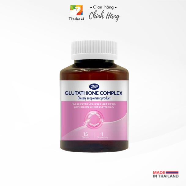 boots glutathione Viên uống chăm sóc da Boots Glutathione Complex 250mg trắng da từ bên trong  Thái Lan Hủ 15 Viên - Lazada