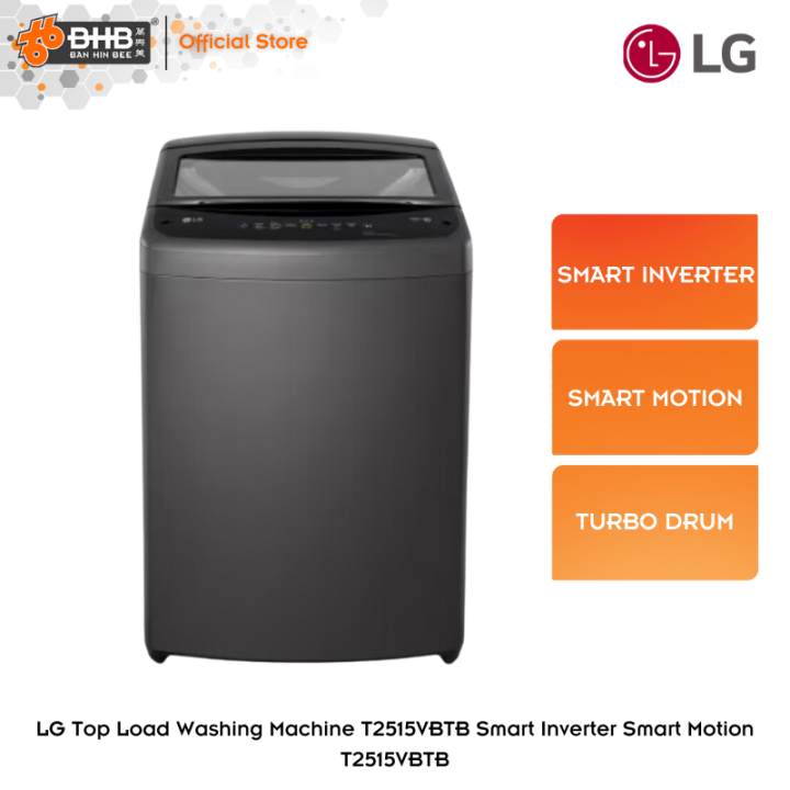 LG Top Load Washing Machine T2515VBTB 15 KG Smart Inverter Smart Motion TV2515DV3B Mesin Basuh