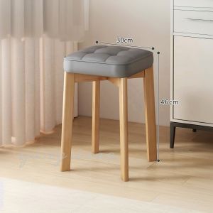 AI Home💕เก้าอี้เบาะหนังซ้อนทับได้ นั่งสบาย วัสดุ ขาไม้ มีหลายสีให้เลือก ร้านกาแฟ ร้านอาหาร