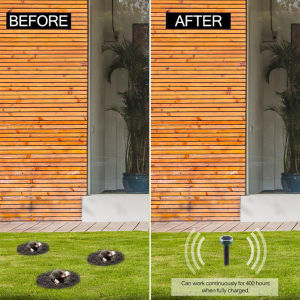 【New Arrival】 Solar Pest Control Ultrasonic Sonic Mice Snake Mole Repeller Electronic LED Tool