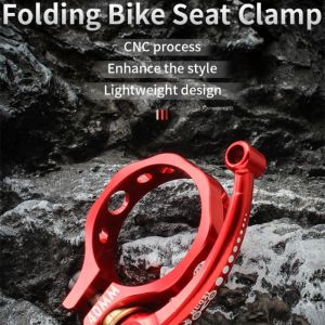 DGFDF ปลดเร็ว ที่ยึดหลักอานจักรยาน อลูมิเนียมอัลลอยด์ 40/41มม คลิปยึดเบาะจักรยาน คลิปท่อเบาะนั่ง แคลมป์ ที่หนีบท่อเบาะจักรยาน จักรยานเสือภูเขา