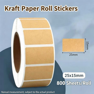 Blank Kraft Paper Label Stickers Handmade Stationery Files Tags Paper DIY Envelope Sealing Sticker for Barcode Name Address