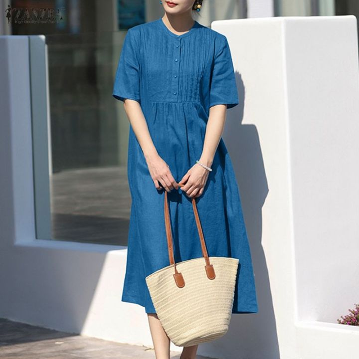 princess polly baby blue dress Liz Claiborne Womens Plus Midi Crew Neck Short Sleeve A-Line Dress main image 0