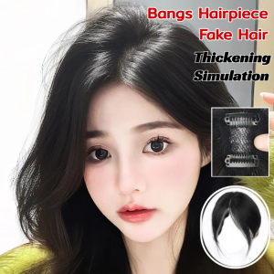 Womens Bangs Hairpiece Fake Hair Thickening Simulation Cover White Hair High Forehead Fake Hair Piece